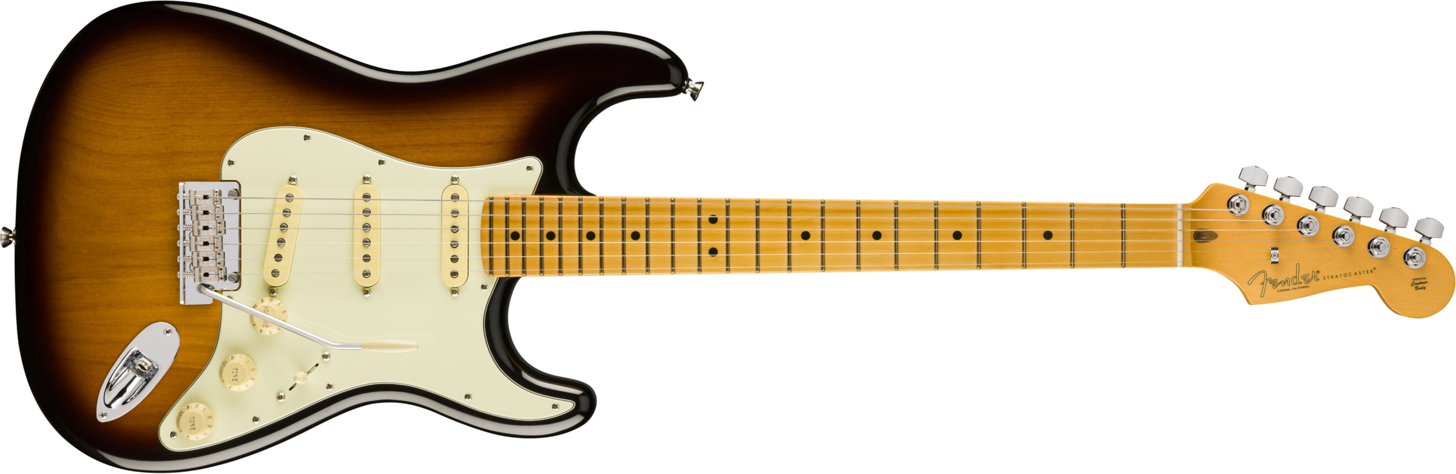 Fender Stratocaster American Pro Ii 70th Anniversary 3s Trem Mn - 2-color Sunburst - E-Gitarre in Str-Form - Main picture