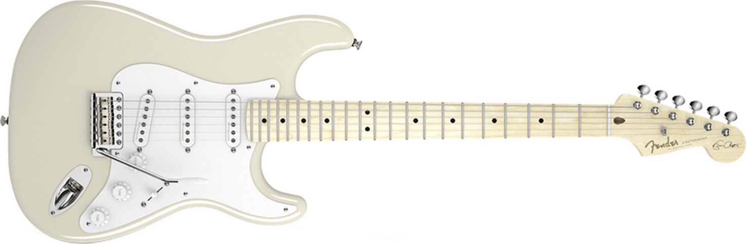 Fender Strat Usa American Artist Eric Clapton 3s Mn Olympic White - E-Gitarre in Str-Form - Main picture