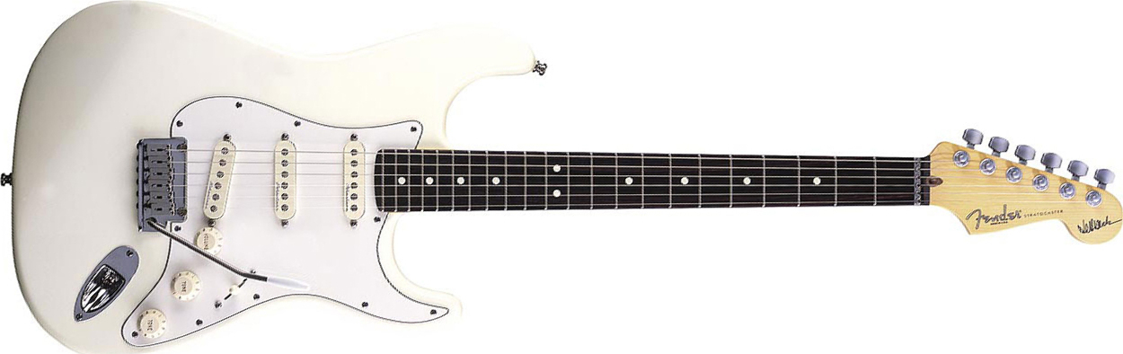 Fender Jeff Beck Strat Usa Signature 3s Trem Rw - Olympic White - E-Gitarre in Str-Form - Main picture