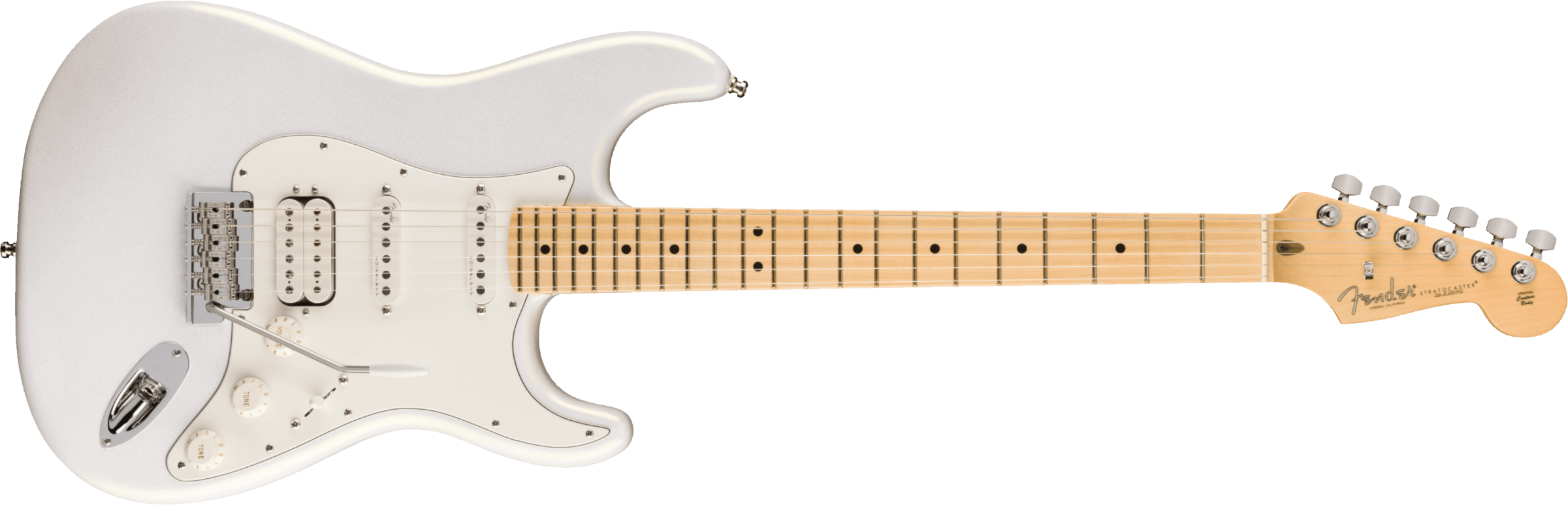 Fender Juanes Strat Trem Hss Mn - Luna White - E-Gitarre in Str-Form - Main picture
