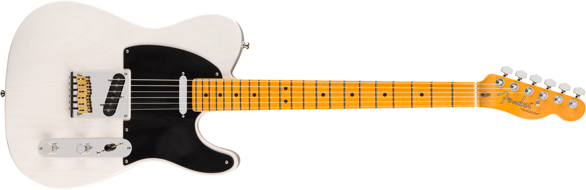 Fender Tele 50s American Ultra Luxe Vintage Usa 2s Ht Mn - White Blonde - E-Gitarre in Teleform - Main picture