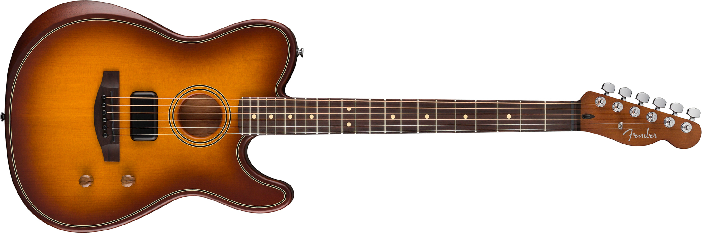Fender Tele Acoustasonic Standard Ind Epicea Nyatoh Rw - Honey Burst - Folk-Gitarre - Main picture