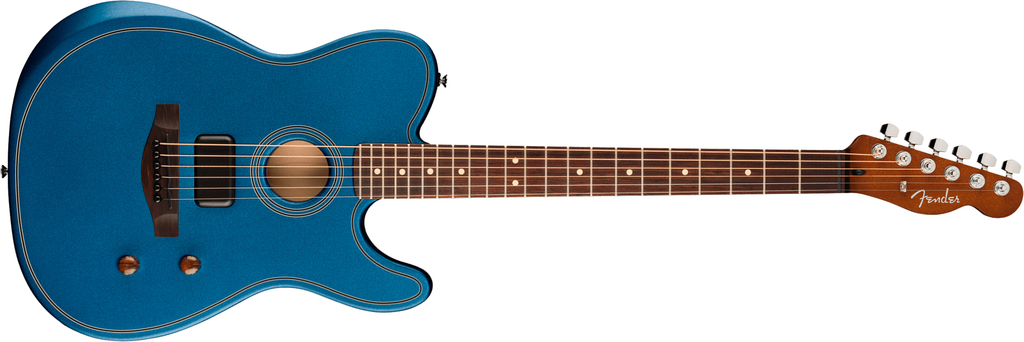 Fender Tele Acoustasonic Standard Ltd Ind Epicea Nyatoh Rw - Lake Placid Blue - Folk-Gitarre - Main picture