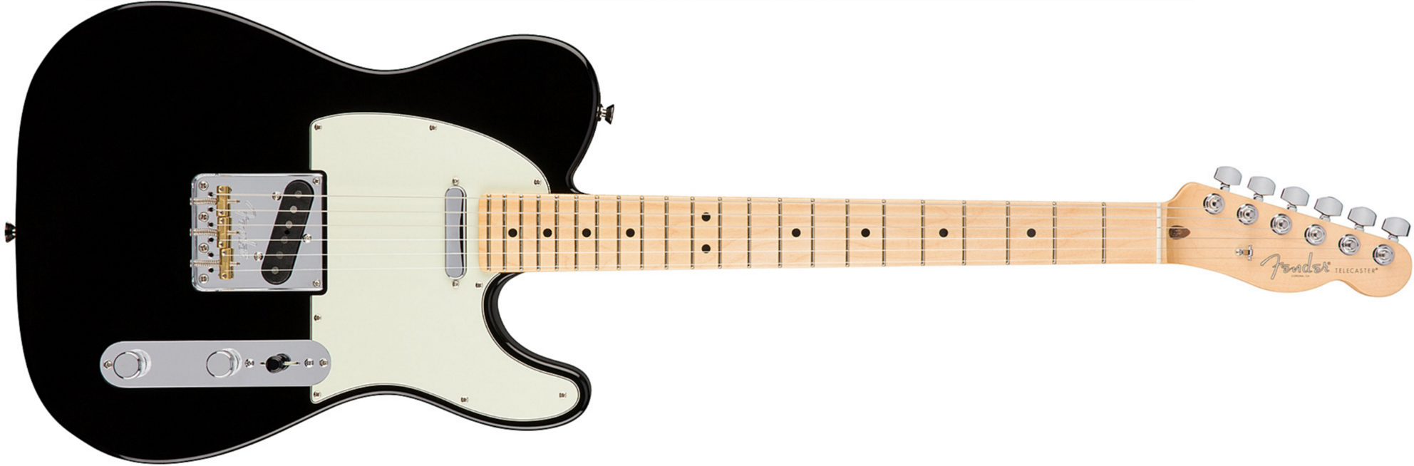 Fender Tele American Professional 2s Usa Mn - Black - E-Gitarre in Teleform - Main picture