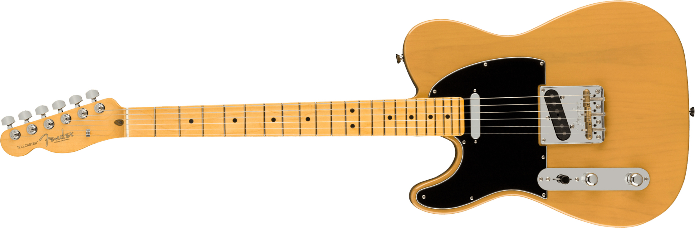 Fender Tele American Professional Ii Lh Gaucher Usa Mn - Butterscotch Blonde - E-Gitarre für Linkshänder - Main picture