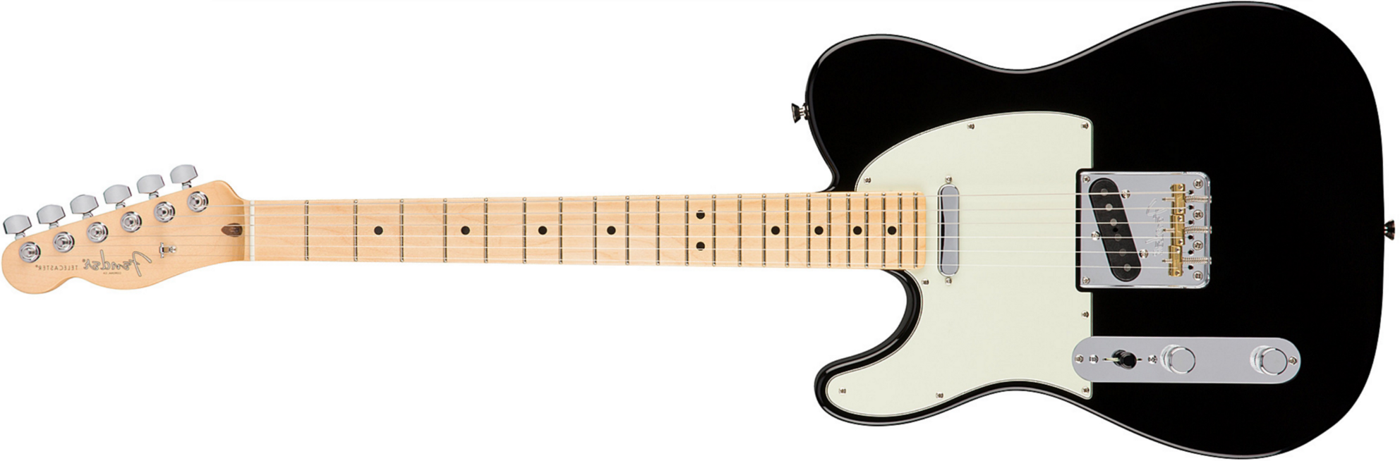 Fender Tele American Professional Lh Usa Gaucher 2s Mn - Black - E-Gitarre für Linkshänder - Main picture
