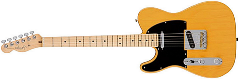 Fender Tele American Professional Lh Usa Gaucher 2s Mn - Butterscotch Blonde - E-Gitarre für Linkshänder - Main picture