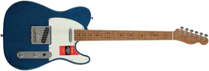 Fender Tele American Professional Roasted Neck Ltd 2020 Usa Mn - Sapphire Blue Transparent - E-Gitarre in Teleform - Main picture
