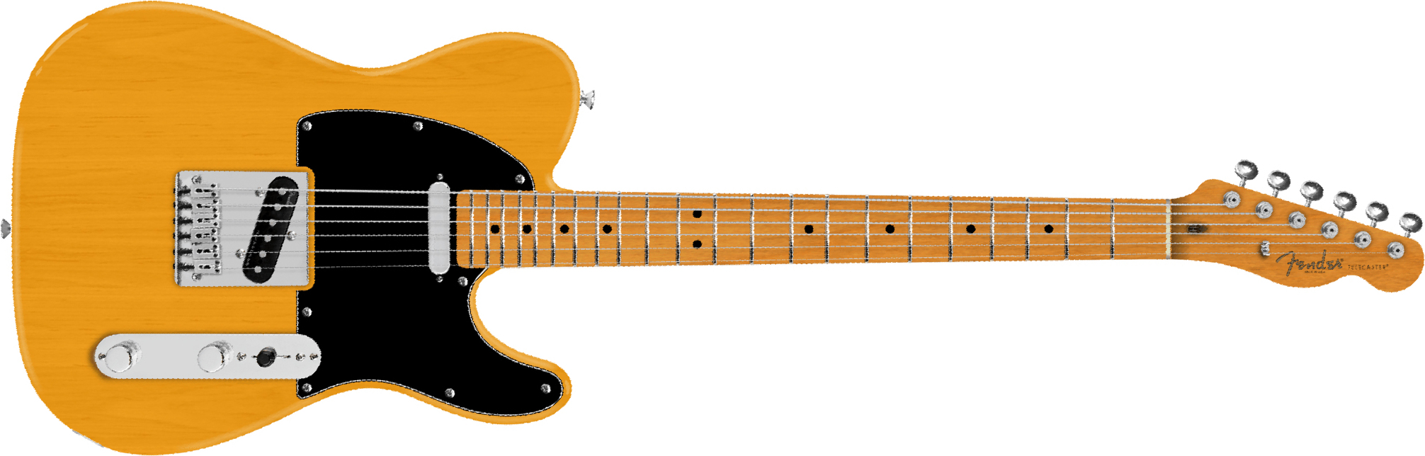 Fender Tele Baritone Player Ii 75th Ann. Mex 2s Ht Mn - Butterscotch Blonde - E-Gitarre in Teleform - Main picture