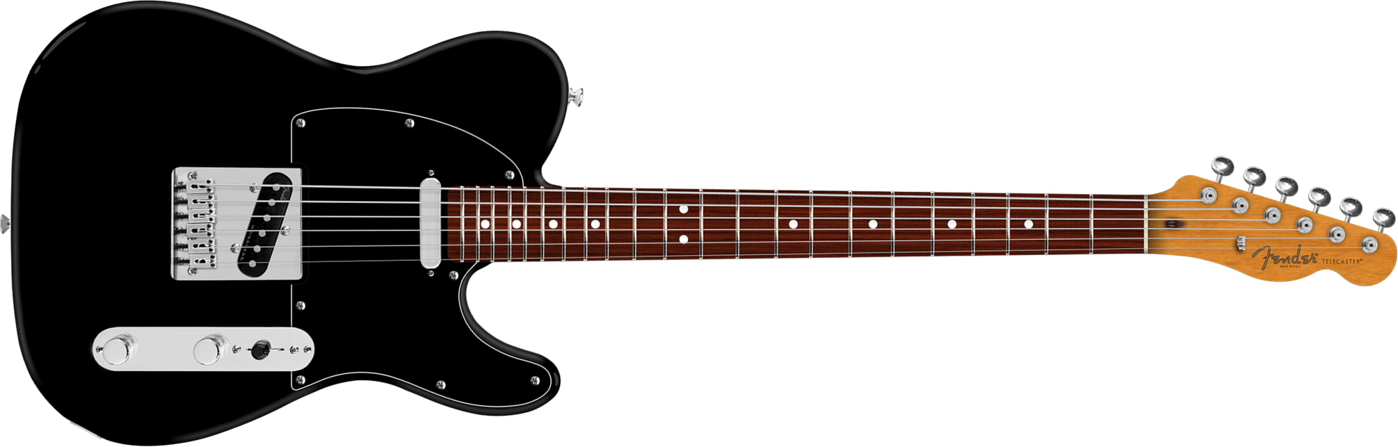Fender Tele Baritone Player Ii 75th Ann. Mex Ht 2s Rw - Black - Bariton E-Gitarre - Main picture