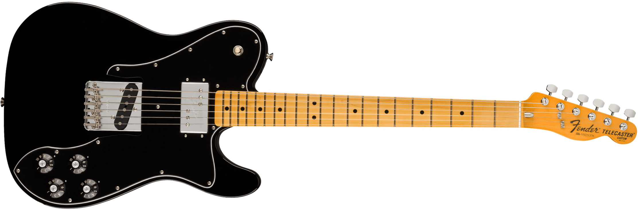 Fender Tele Custom 1977 American Vintage Ii Usa Sh Ht Mn - Black - E-Gitarre in Teleform - Main picture