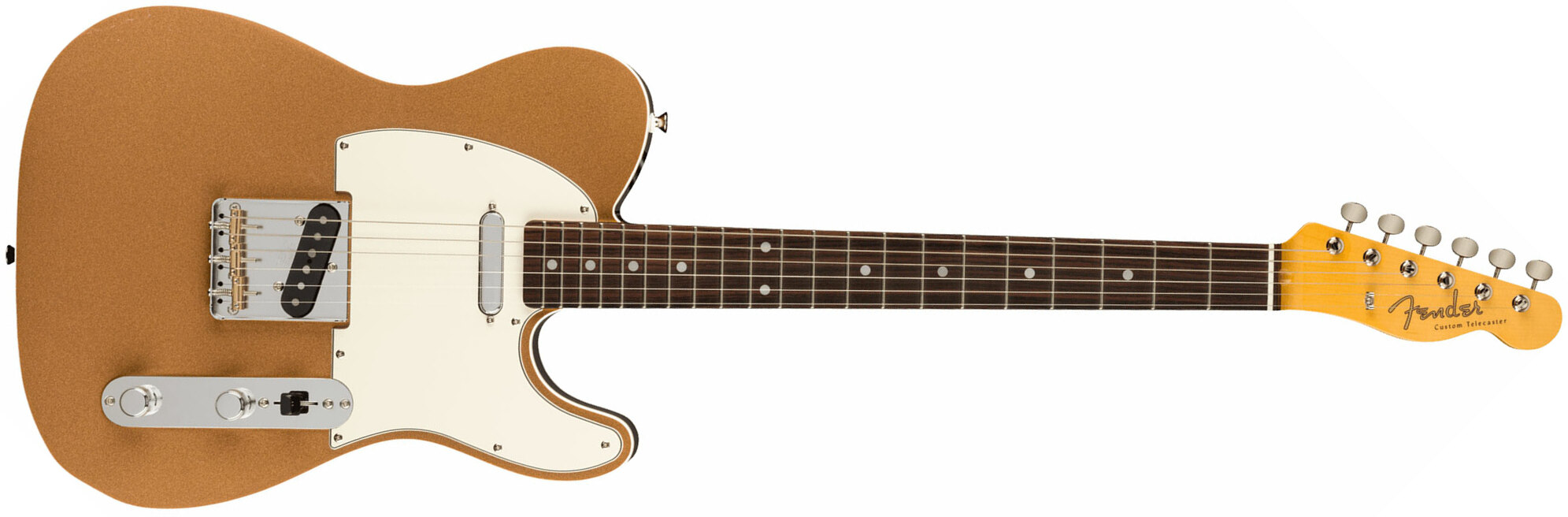 Fender Tele Custom '60s Jv Modified Jap 2s Ht Rw - Firemist Gold - E-Gitarre in Teleform - Main picture