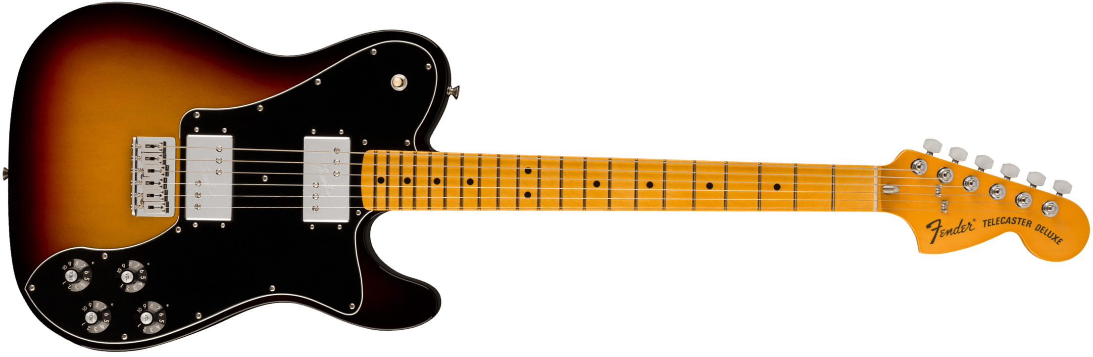 Fender Tele Deluxe 1975 American Vintage Ii Usa 2h Ht Mn - 3-color Sunburst - E-Gitarre in Teleform - Main picture