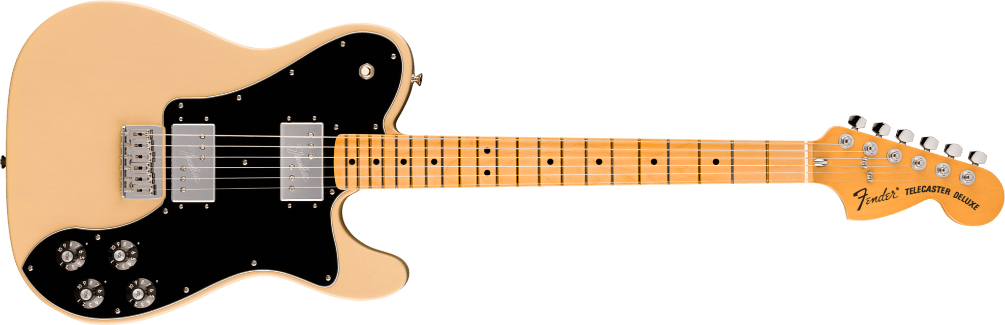 Fender Tele Deluxe 1975 American Vintage Ii Usa 2h Ht Mn - Vintage Blonde - E-Gitarre in Teleform - Main picture