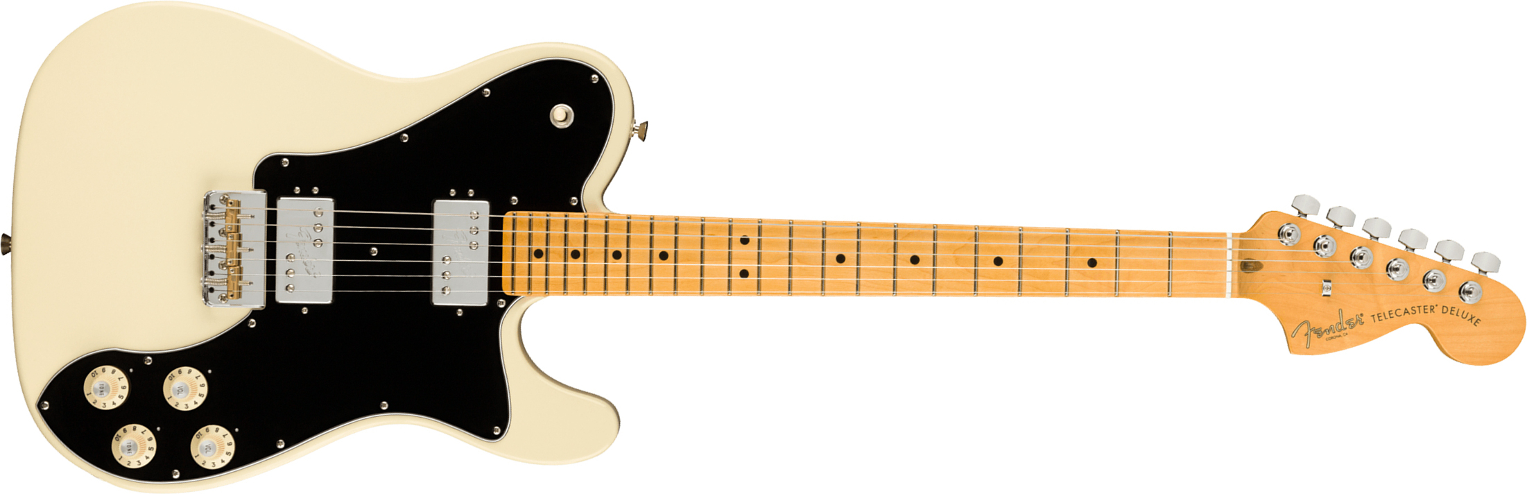 Fender Tele Deluxe American Professional Ii Usa Mn - Olympic White - E-Gitarre in Teleform - Main picture