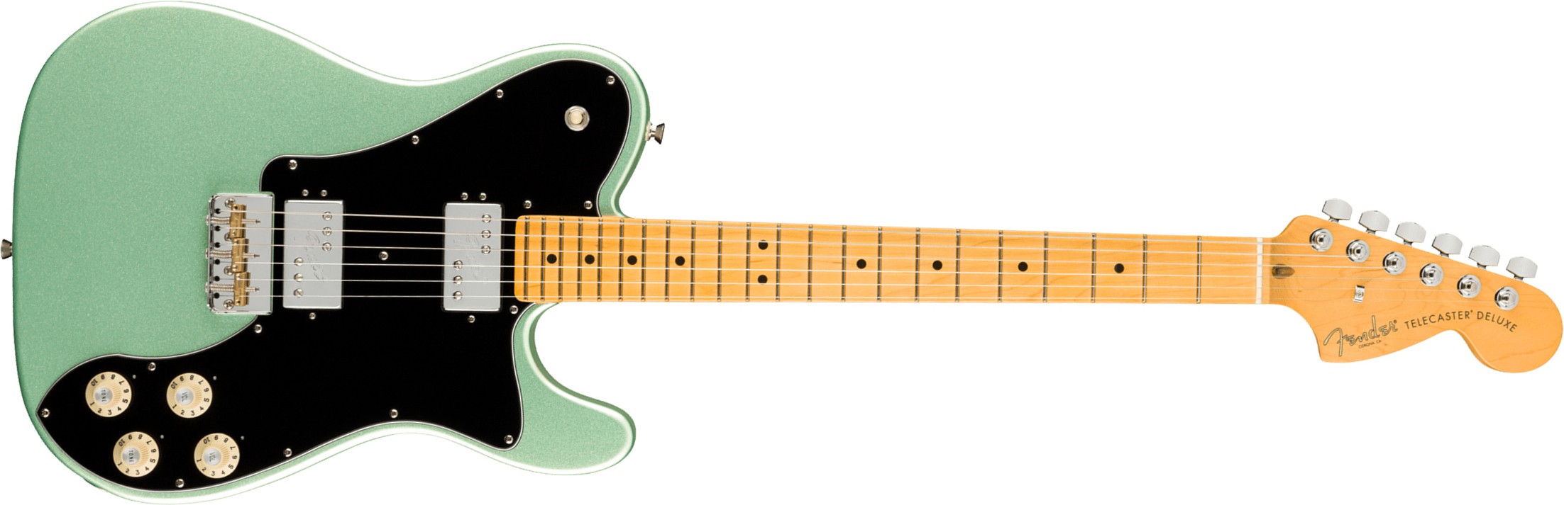 Fender Tele Deluxe American Professional Ii Usa Mn - Mystic Surf Green - E-Gitarre in Teleform - Main picture