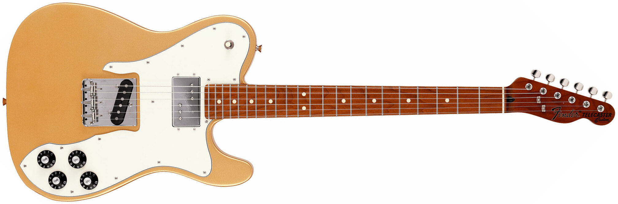 Fender Tele Hybrid Custom Jap Ltd Ht Hs Mn - Gold - E-Gitarre in Teleform - Main picture
