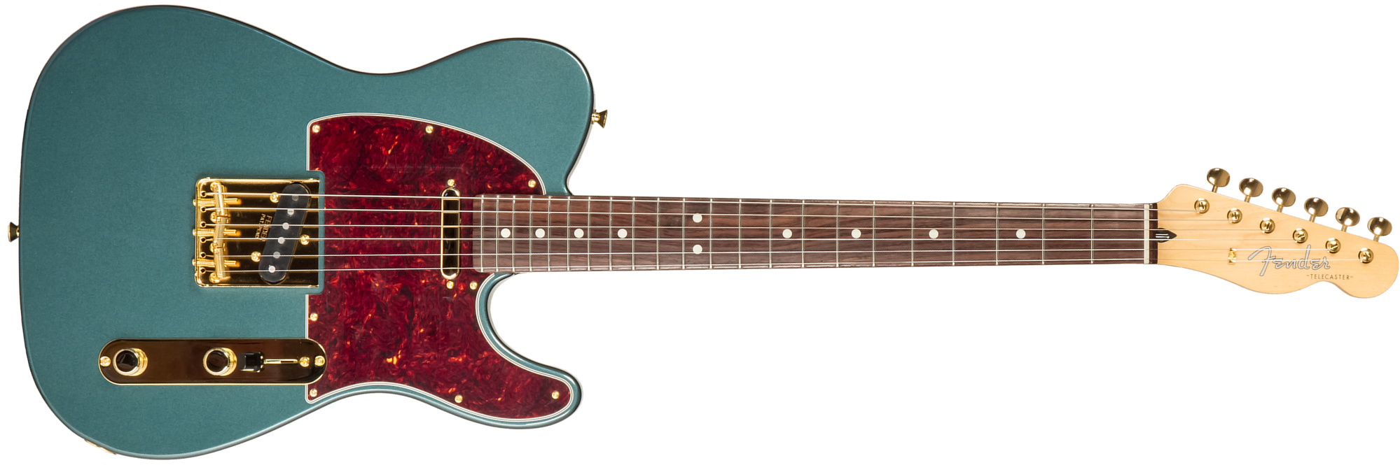 Fender Tele Hybrid Ii Jap 2s Ht Rw - Sherwood Green Metallic - E-Gitarre in Teleform - Main picture