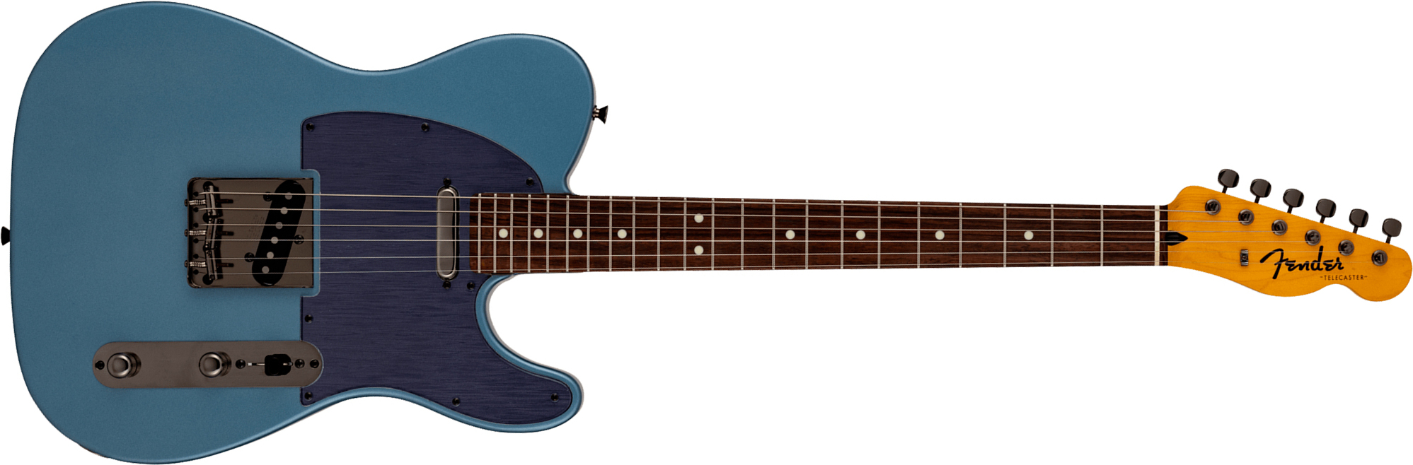 Fender Tele Hybrid Ii Mij Ltd Jap 2s Ht Mn - Matte Aero Blue Satin Metallic - E-Gitarre in Teleform - Main picture