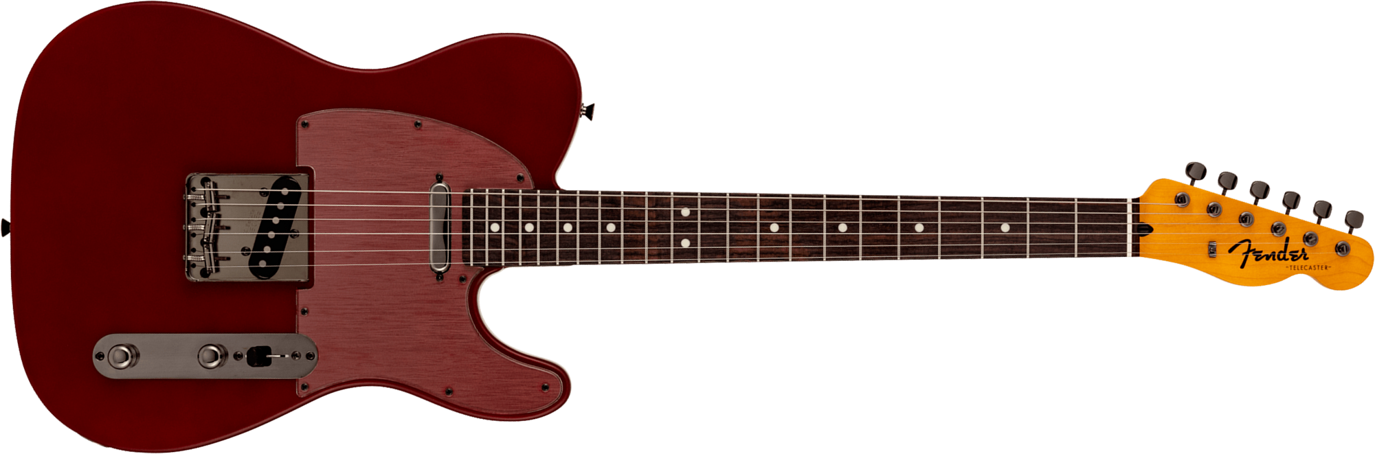 Fender Tele Hybrid Ii Mij Ltd Jap 2s Ht Rw - Matte Inferno Red - E-Gitarre in Teleform - Main picture