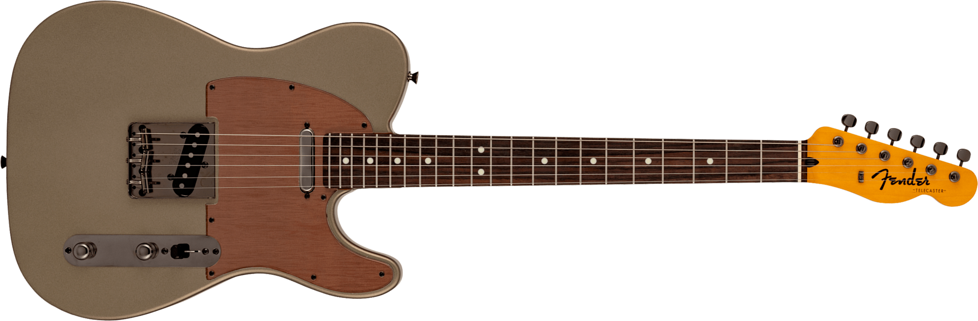 Fender Tele Hybrid Ii Mij Ltd Jap 2s Ht Rw - Matte Champagne Mirage - E-Gitarre in Teleform - Main picture