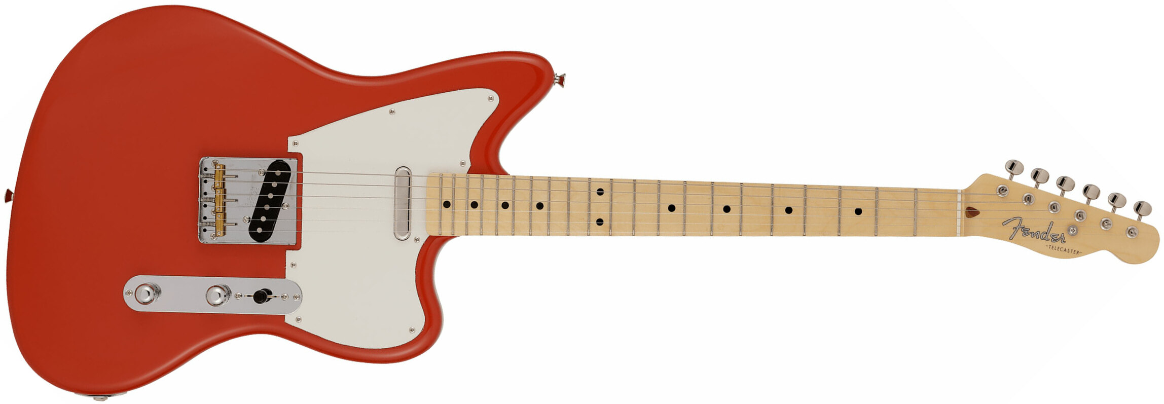 Fender Tele Offset Ltd Jap 2s Ht Mn - Fiesta Red - Retro-Rock-E-Gitarre - Main picture