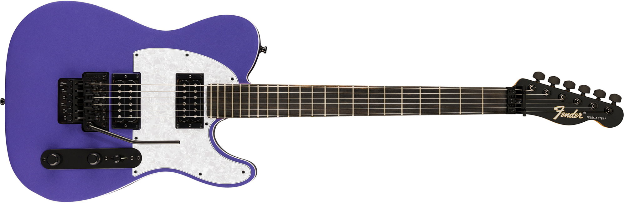 Fender Tele Player Fusion Hh Floyd Rose Ltd Mex 2h Fr Eb - Aura Metallic - E-Gitarre in Teleform - Main picture
