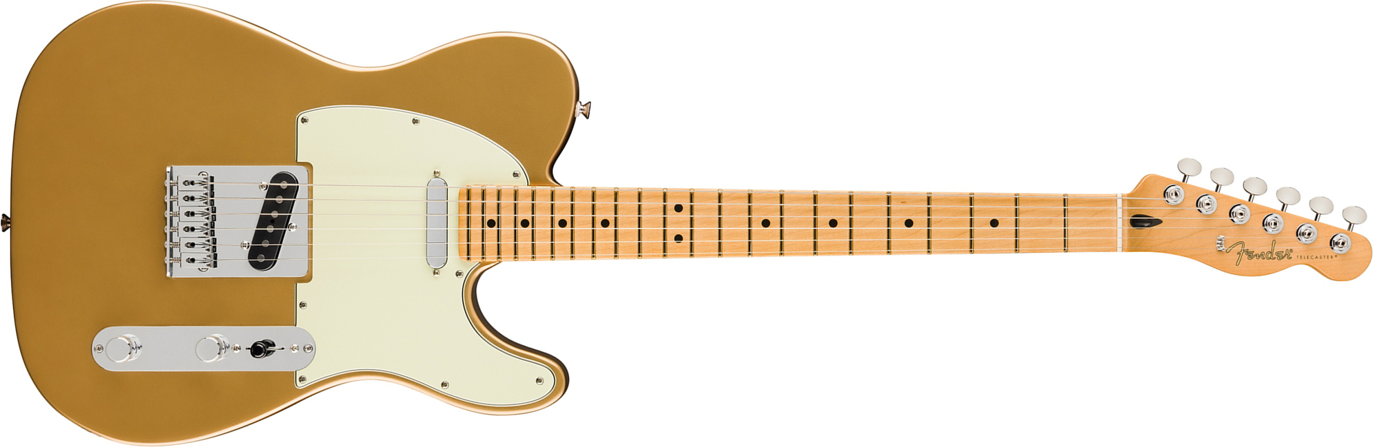 Fender Tele Player Ii 75th Anniversary Mex Ht 2s Mn - Aztec Gold - E-Gitarre in Teleform - Main picture