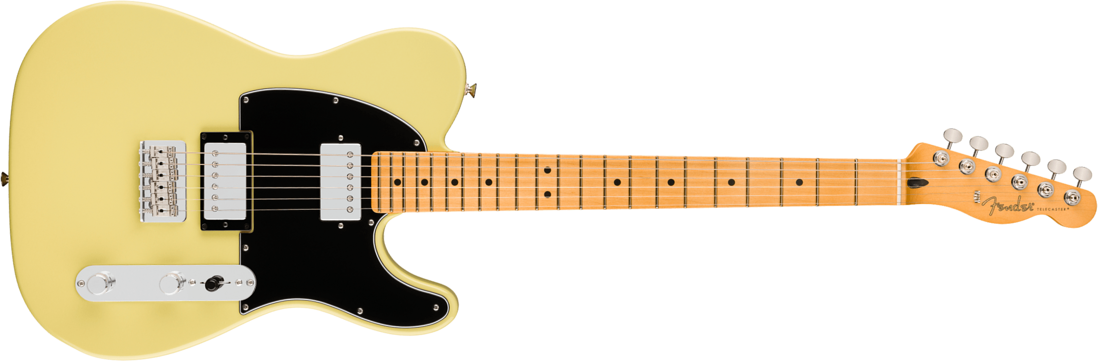 Fender Tele Player Ii Hh Mex 2h Ht Mn - Hialeah Yellow - E-Gitarre in Teleform - Main picture