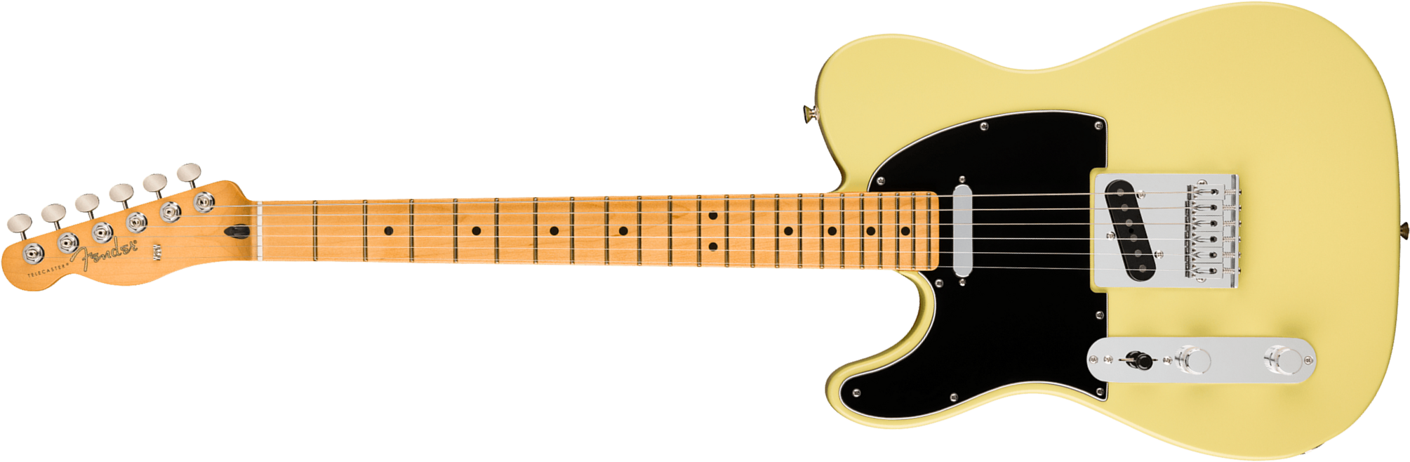 Fender Tele Player Ii Lh Mex Aulne Gaucher 2s Ht Mn - Hialeah Yellow - E-Gitarre in Teleform - Main picture