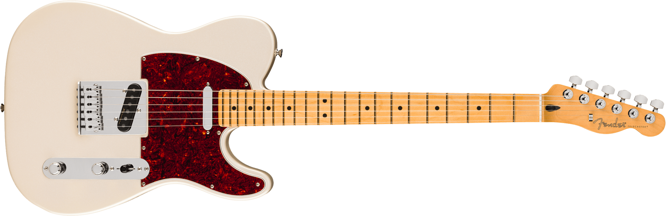 Fender Tele Player Ii Modified Mex 2s Ht Mn - Olympic Pearl - E-Gitarre in Teleform - Main picture