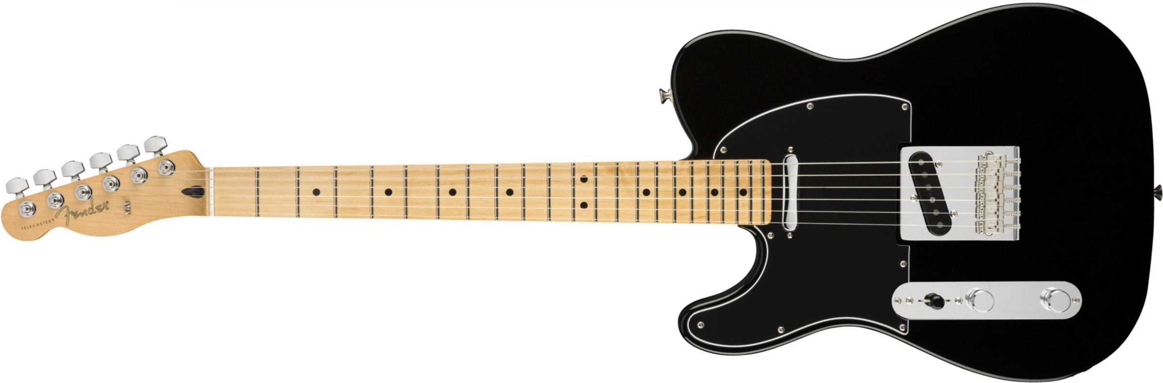 Fender Tele Player Lh Gaucher Mex Ss Mn - Black - E-Gitarre für Linkshänder - Main picture