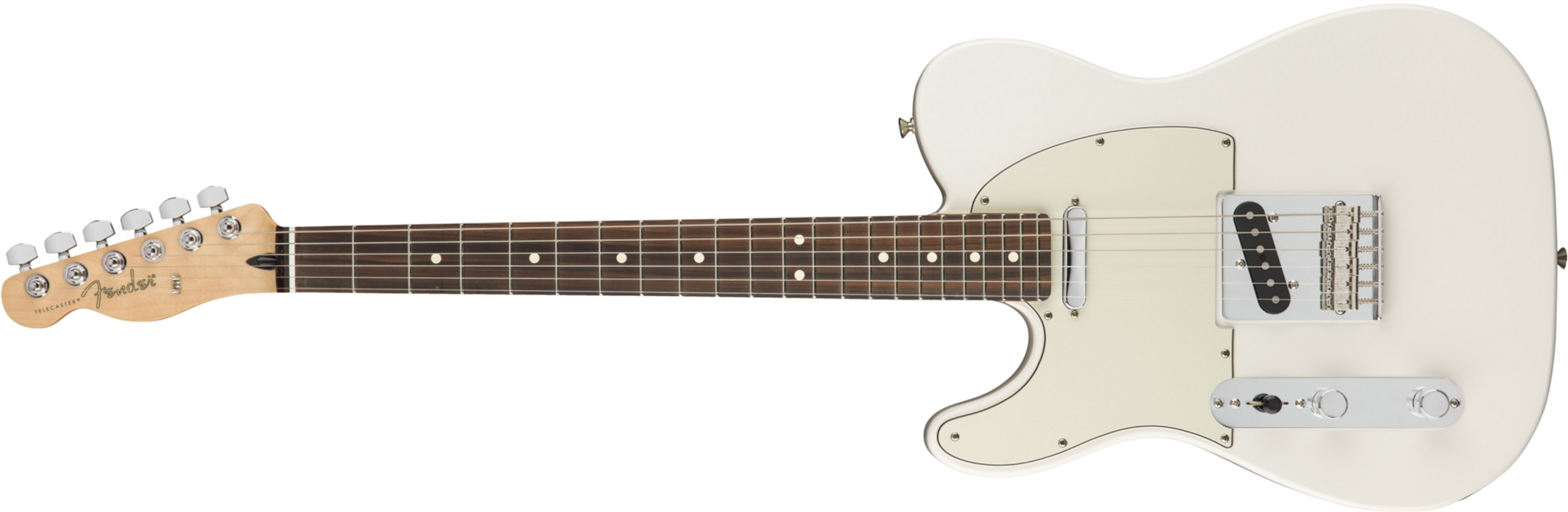 Fender Tele Player Lh Gaucher Mex Ss Pf - Polar White - E-Gitarre für Linkshänder - Main picture