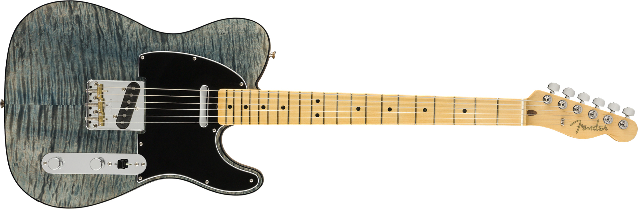 Fender Tele Quilt Maple Top Rarities Usa Mn - Blue Cloud - E-Gitarre in Teleform - Main picture
