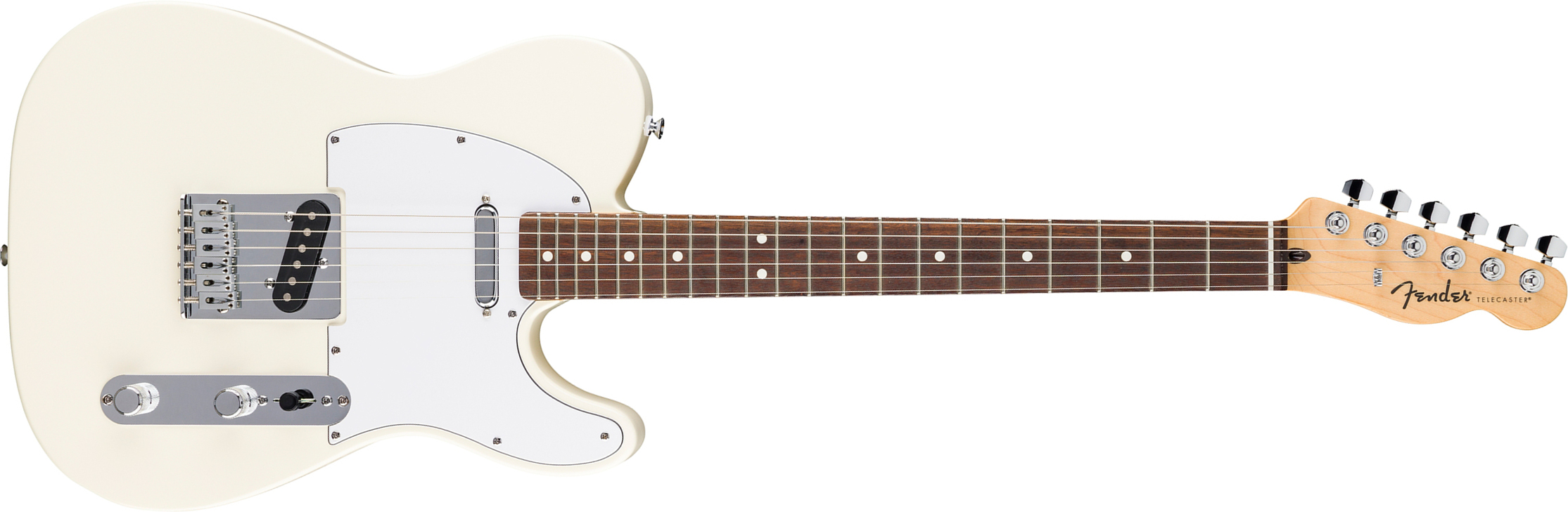 Fender Tele Standard Mex 2s Ht Lau - Olympic White - E-Gitarre in Teleform - Main picture