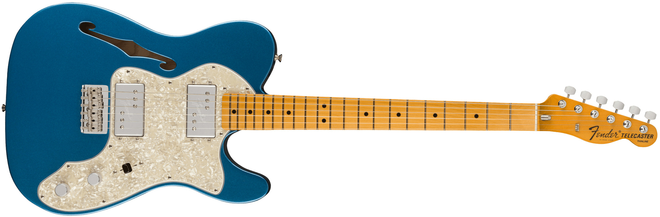 Fender Tele Thinline 1972 American Vintage Ii Usa 2h Ht Mn - Lake Placid Blue - E-Gitarre in Teleform - Main picture