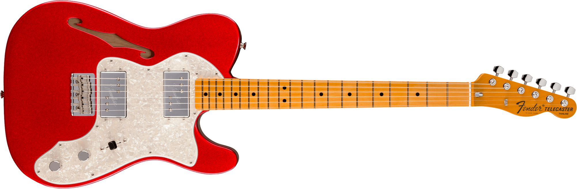 Fender Tele Thinline 1972 American Vintage Ii Usa 2h Ht Mn - Candy Apple Red - E-Gitarre in Teleform - Main picture