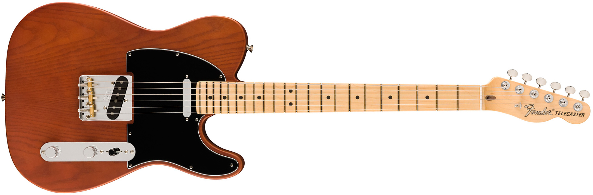 Fender Tele Timber Sassafras American Performer Fsr Ltd Usa 2s Ht Mn - Satin Mocha - E-Gitarre in Str-Form - Main picture