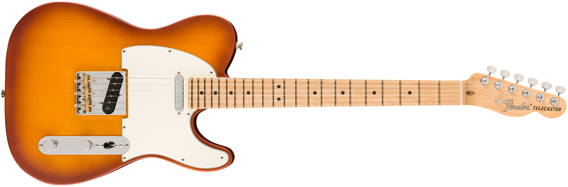 Fender Tele Timber Spruce American Performer Fsr Ltd Usa 2s Ht Mn - Honey Burst - E-Gitarre in Str-Form - Main picture
