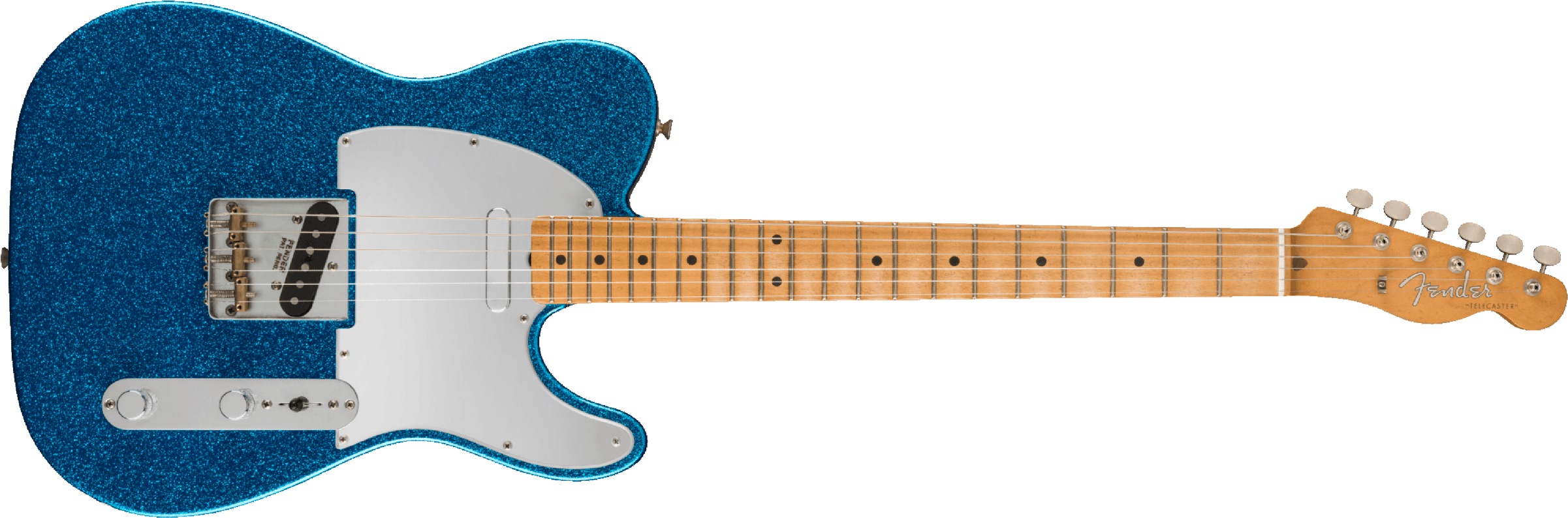 Fender Telecaster J. Mascis Signature 2s Ht Mn - Sparkle Blue - E-Gitarre in Teleform - Main picture