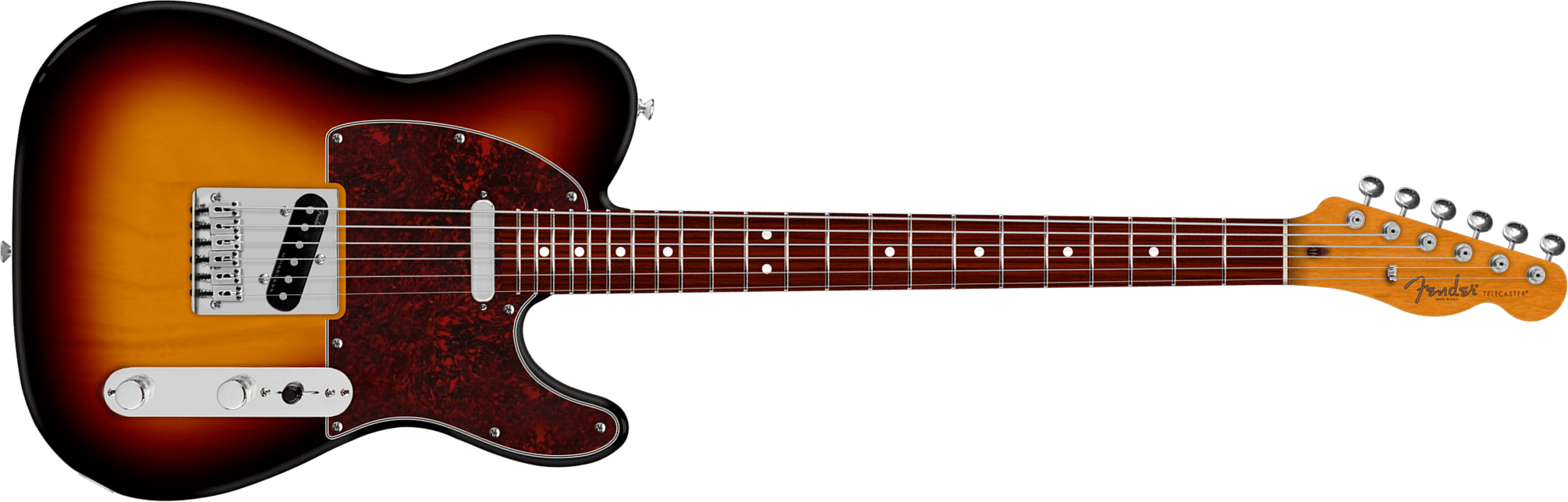 Fender Telecaster Player Baritone 75th Anniversary Ht 2s Rw - 3-color Sunburst - Bariton E-Gitarre - Main picture