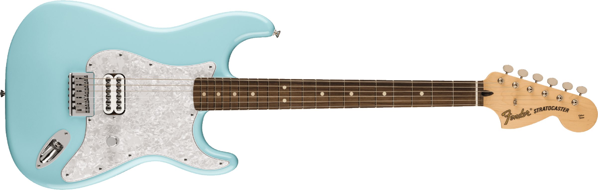 Fender Tom Delonge Ltd Mex Signature 1h Ht Rw - Daphne Blue - E-Gitarre in Str-Form - Main picture