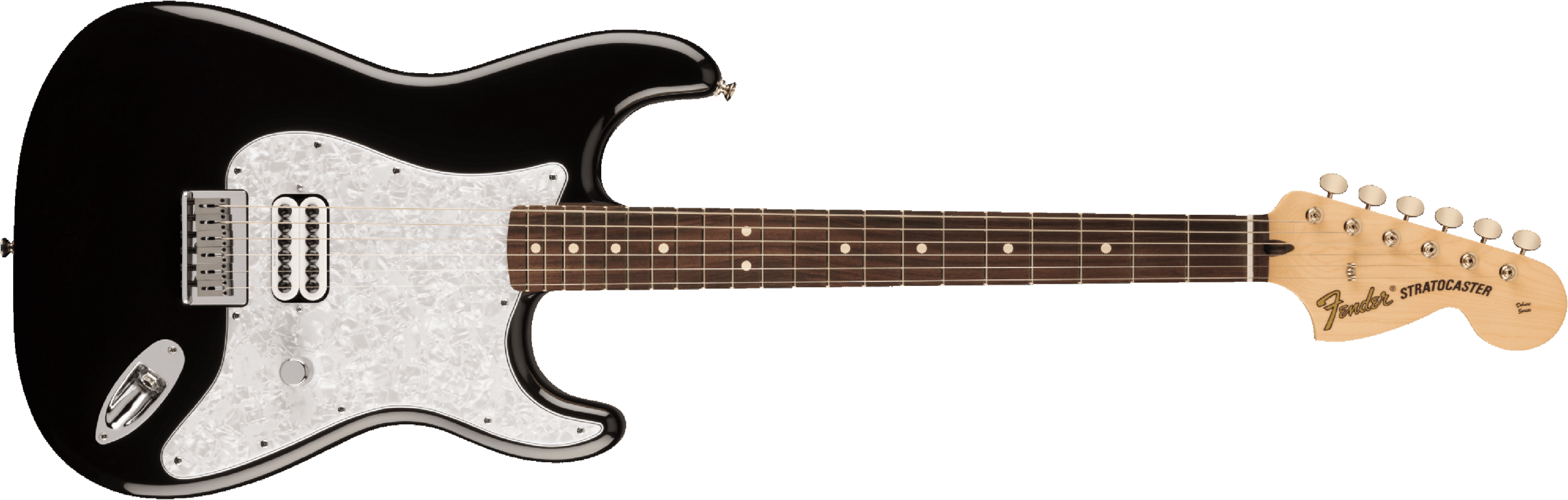Fender Tom Delonge Ltd Mex Signature 1h Ht Rw - Black - E-Gitarre in Str-Form - Main picture