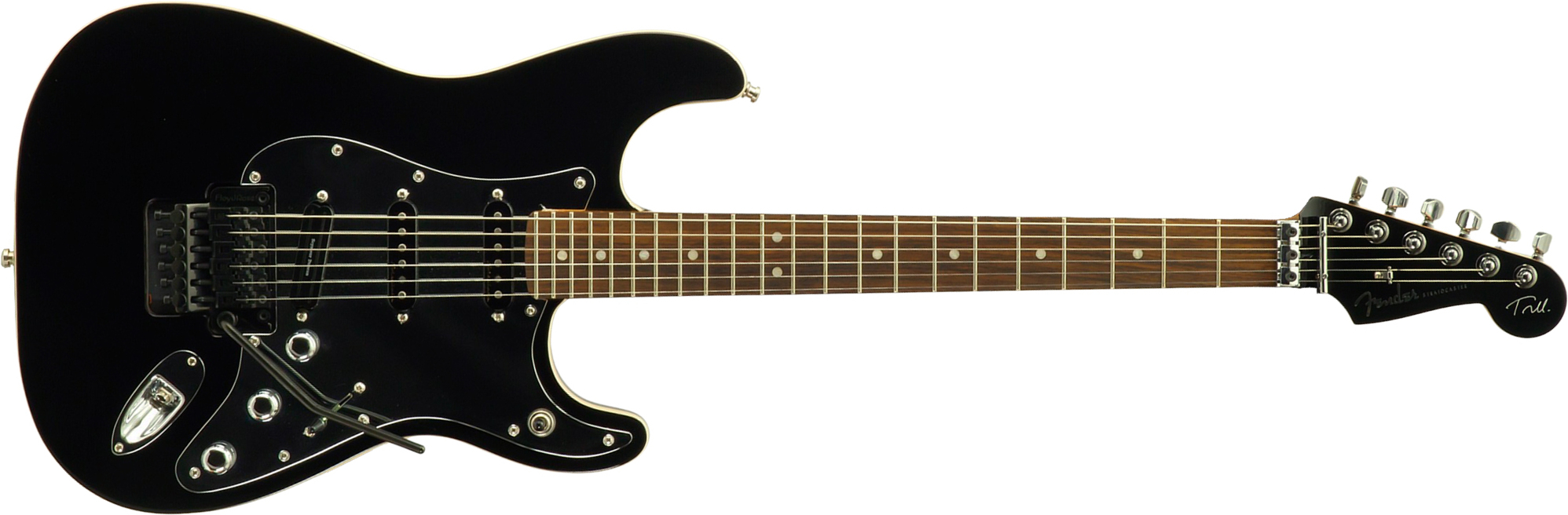 Fender Tom Morello Strat Mex Signature Hss Fr Rw #mx22308 - Black - E-Gitarre in Str-Form - Main picture