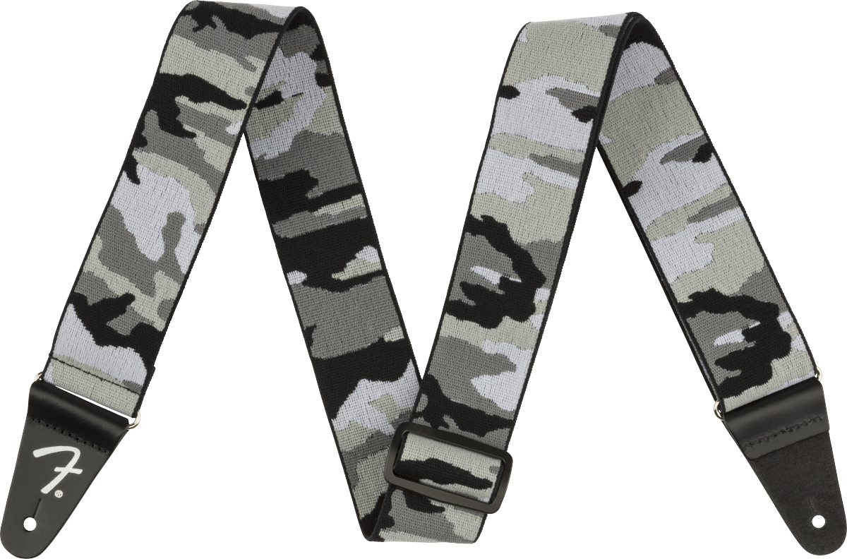 Fender Weighless 2 Inches Camo Guitar Strap Gray - Gitarrengurt - Main picture