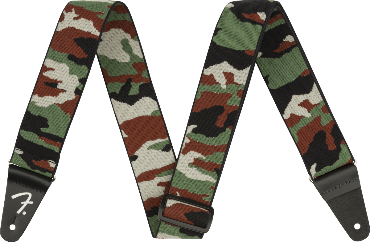 Fender Weighless 2 Inches Camo Guitar Strap Green - Gitarrengurt - Main picture