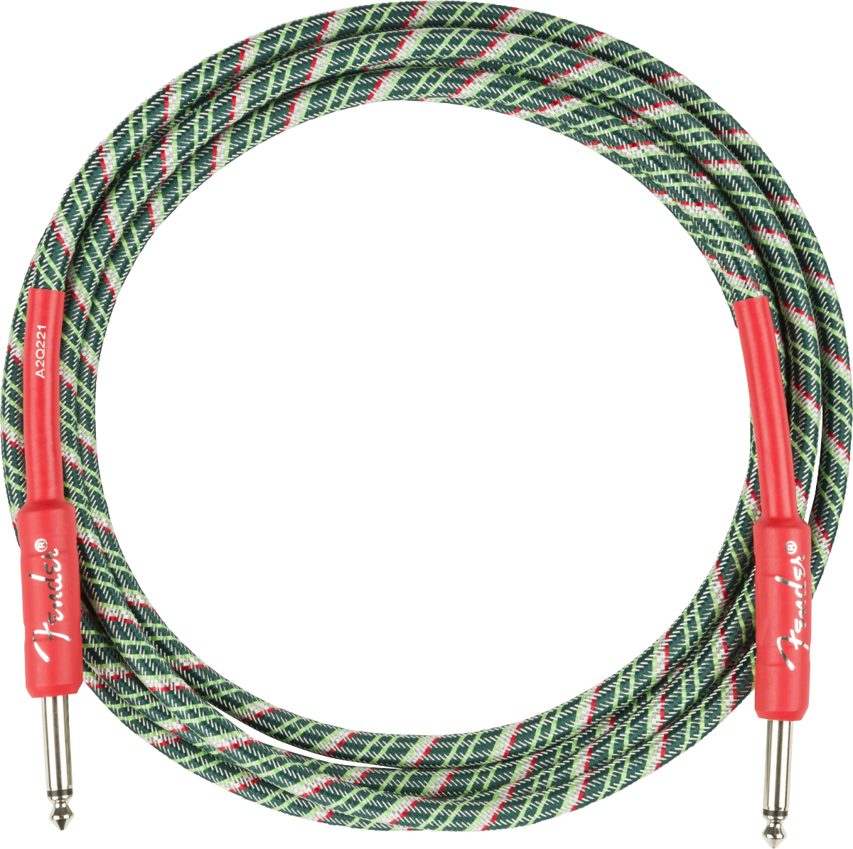 Fender Wreath Holiday Instrument Cable Droit Droit 10ft Red/green - Kabel - Main picture