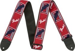 Gitarrengurt Fender Monogrammed Strap Red/white/Blue