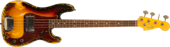 Fender Custom Shop 1962 Precision Bass Masterbuilt Denis Galuszka #R119482 - Heavy relic 3-color sunburst