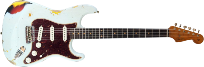 Fender Custom Shop 1961 Stratocaster - Heavy relic sonic blue o. 3-color sunburst